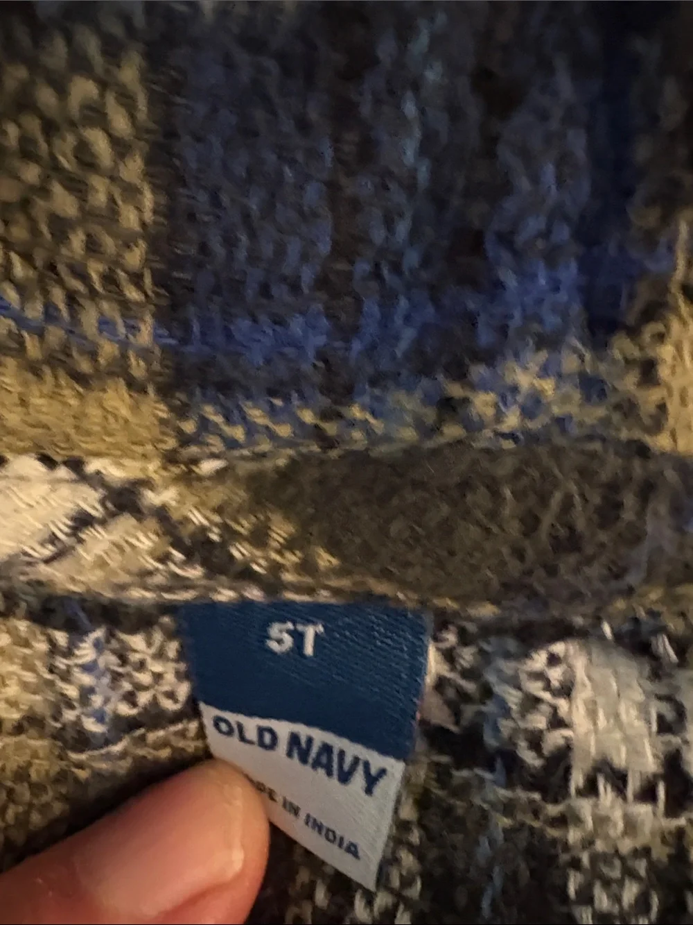 Old Navy Hooded Plaid Button-Up Shirt - Blue & Olive